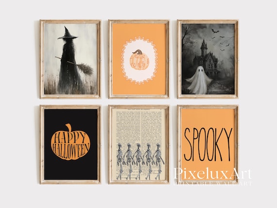 Halloween Wall Art Set of 6