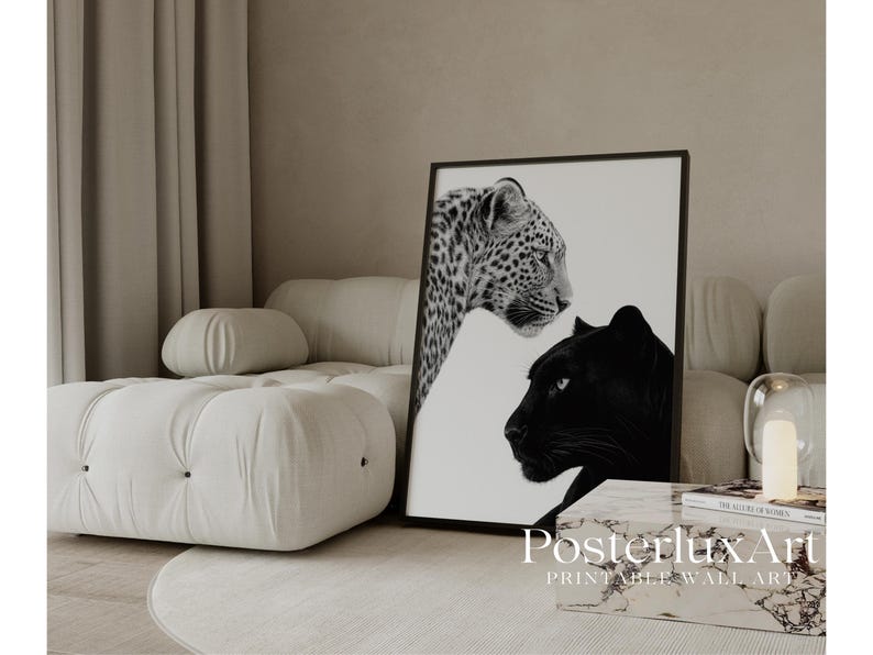 Black Panther & Leopard Wall Art