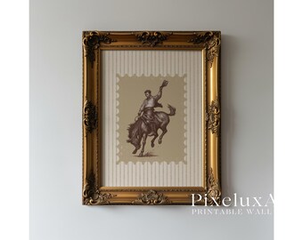 Rodeo Cowboy Wall Art | Western Horse Riding Print | Rustic Farmhouse Decor | Vintage Country Poster | Western Wall Art, image 5