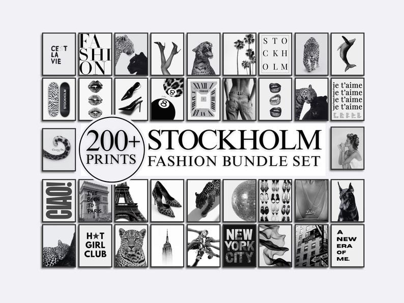 200+ Stockholm Fashion Wall Art Bundle