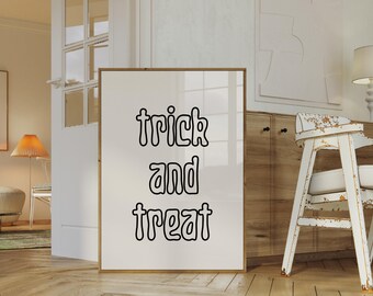 Halloween Wall Art Set of 6 – Spooky Boo, Haunted House Tickets, Dancing Skeleton, Trick or Treat, Vintage Printable Decor, image 7