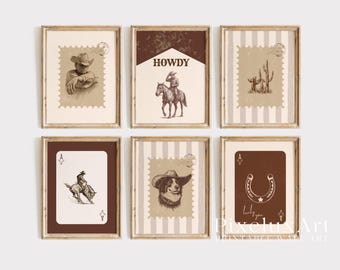 Western Gallery Wall Set of 18 | Cowboy Printable Wall Art | Rustic Country Decor | Vintage Southwestern Aesthetic Print, image 5
