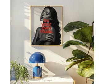 Trendy Collage Apartment Print, Black And White Y2k Fashion Print, Feminist Trendy Stylish And Cool Girl Aesthetic Art for Teen Room, Dorm, image 5