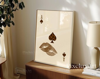 Leopard Retro Wall Art Set • 8 Ball, Ace Card & Cheetah Duo Posters • Y2K Aesthetic, Maximalist Gallery Print, Printable Art for Bold Spaces, image 5