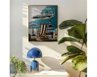 Dolce Far Niente Print, Headline Poster, The Coastal Newspaper Print, Italian Summer Wall Art, Beach House Wall Art, Amalfi Coastal Print, image 6