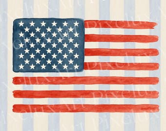 Vintage American Flag Print, 4th of July, Memorial Day, Labor Day Decor, Patriotic USA Wall Art, Coastal Flag Poster, United States Flag, image 10