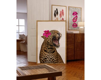 Retro Pink Leopard Gallery Wall Art Set: Y2K Fashion Prints (Digital Download), image 7