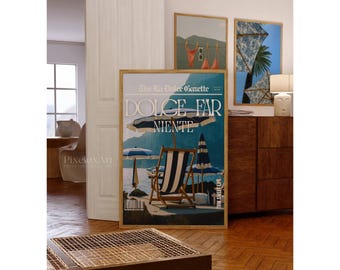 Dolce Far Niente Print, Headline Poster, The Coastal Newspaper Print, Italian Summer Wall Art, Beach House Wall Art, Amalfi Coastal Print, image 3
