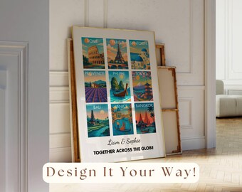 Custom Travel Print | Personalize Travel Art, Travel Keepsake Gift, Travel Memories Gift, Custom Travel Poster for Gift, Custom Travel Gifts, image 10