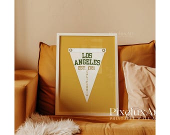 Custom City Pennant Flag, Vintage Pennant Custom Wall Art, Personalized Pennants Flags, Retro Collage Wall Art, Trend Dorm Room Decor, image 9