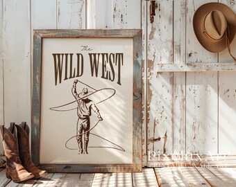 Wild West Cowboy Print – Vintage Western Wall Art, Rustic Rodeo Decor, Country Ranch Aesthetic Poster, Cowboy Nursery Boys Room Artwork, image 6