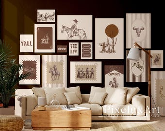 Western Wall Art Set of 18 – Vintage Cowboy Rodeo Printable Decor | Southwestern Farmhouse Wild West Texas Country Style Print, image 10
