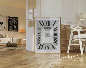 Set of 6 Trendy Black and White Gallery Wall Art, Aesthetic  Chic Apartment Decor, Trendy Leopard, Ace Card Print, Stylish Y2K Wall Art, image 7