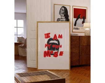Trendy Collage Print, Black And White Y2k Fashion Print, Collage Apartment Decor, Funky Wall Art,Stylish And Cool Girl Aesthetic Wall Art, image 1