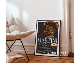 Retro Gallery Girly Prints – 6 Trendy Posters, Leopard Decor, Trendy Aesthetic Prints, Y2K Dorm & Apartment Decor, Black And White Funky Art, image 7