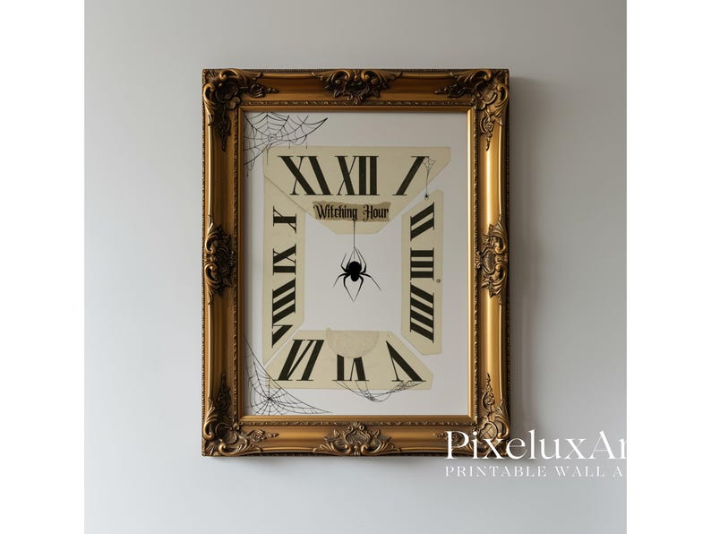 Witching Hour Clock Halloween Wall Art