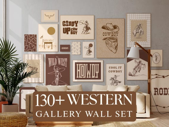 130+ Western Gallery Wall Set