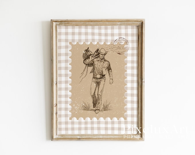 Cowboy Wall Art Print | Western Rustic Home Decor | Country…