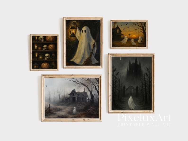 Halloween Ghost Wall Art Bundle