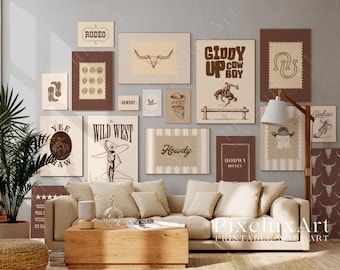 130+ Wild West Gallery Wall Set, Western Wall Art Bundle, Cowboy Printable Decor, Rustic Ranch Rodeo Prints, Country Western Aesthetic Print, image 5