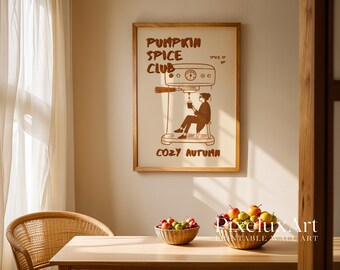 Pumpkin Spice Latte Art Print: Cozy Fall Kitchen Decor (Digital Download, image 4