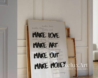 Bold Collage Apartment Print, Black And White Y2k Fashion Print, Modern Typography Poster, Stylish And Cool Girl Aesthetic Quote Wall Art, image 4