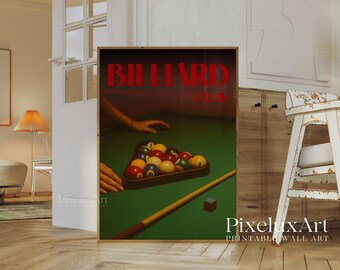 Gallery Wall Art Set – 6 Trendy Posters, Y2K Fashion Decor, Poker Night Print, 8 Ball, Billiards Print, Aesthetic Dorm & Apartment Decor, image 6