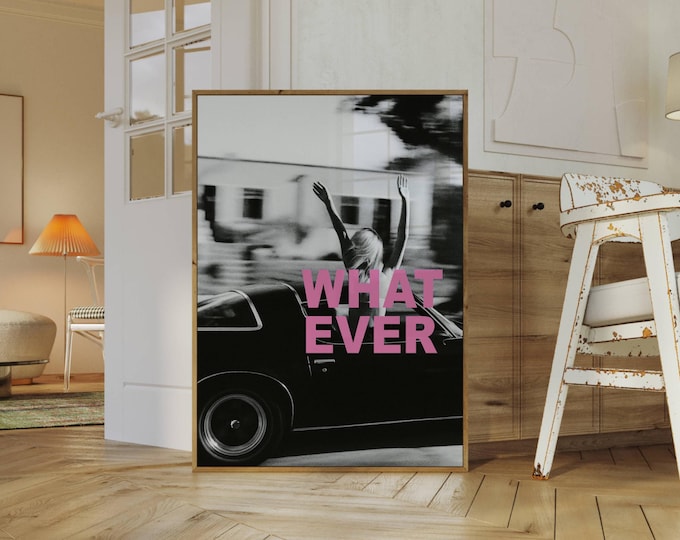 Whatever Poster, Collage Apartment Print, Black And White…