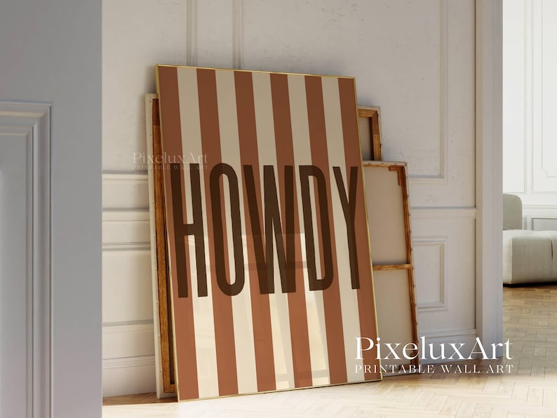 Howdy Beige Wall Art