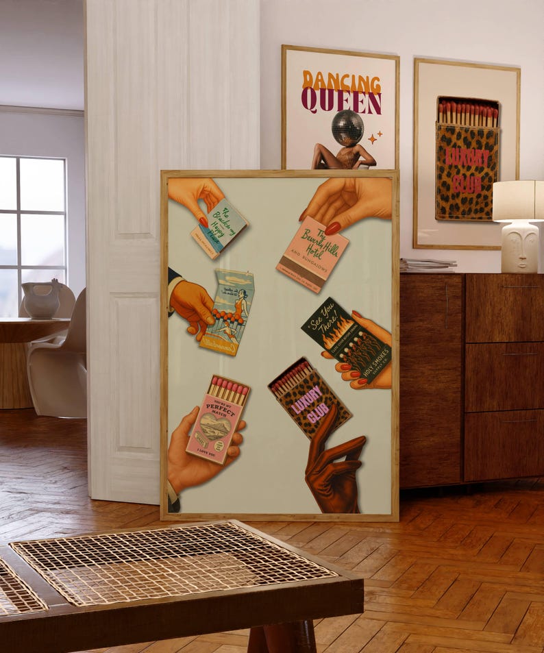 Retro Matchbox Art Print