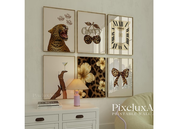 Glam Leopard Wall Art Set