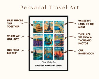 Custom Travel Print | Personalize Travel Art, Travel Keepsake Gift, Travel Memories Gift, Custom Travel Poster for Gift, Custom Travel Gifts, image 7