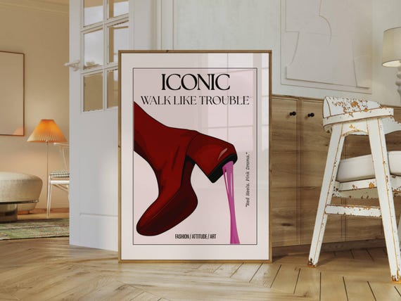 Trendy Girly Boot Poster