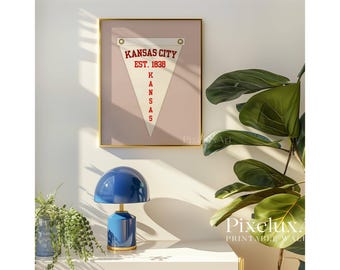 Custom City Pennant Flag, Vintage Pennant Custom Wall Art, Personalized Pennants Flags, Retro Collage Wall Art, Trend Dorm Room Decor, image 7