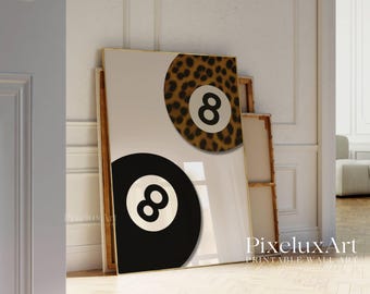 Retro Leopard Wall Art Set of 6 Trendy Posters, Y2K Fashion Decor, Trendy Leopard Print, Aesthetic Dorm & Apartment Decor, Leopard Wall Art, image 7
