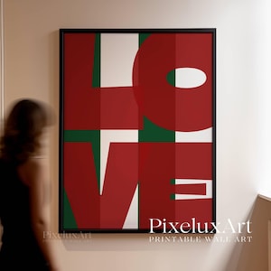 Y2K Liebe Zitat Druck, Eklektische Liebe Wandkunst, Maximalistisches Dekor Poster, Wohnung Ästhetischer Kunstdruck, Bold Romantische Typografie Wohnkultur