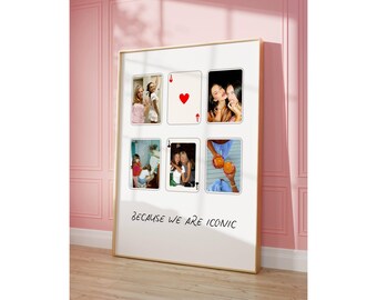 Set of 3 Custom Playing Card Collage Template - Custom Photo Collage Print, Playing Card Print, DIY Canca Template, Best Friend Gift Idea, image 8