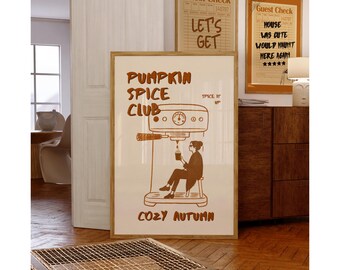 Pumpkin Spice Latte Art Print: Cozy Fall Kitchen Decor (Digital Download, image 6