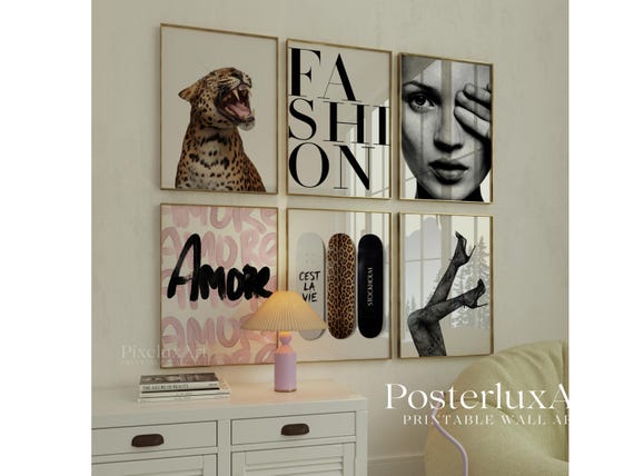 Stockholm Style Fashion Gallery Wall Set of 6
