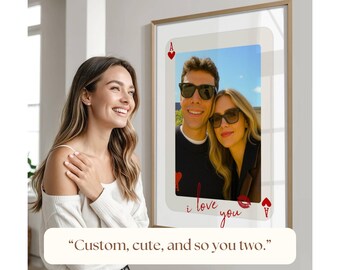 Custom Playing Card Print, Unique Gift Ideas for Couple, Custom Photo Print on Playing Cards, Gift for Him & Her, 1st Anniversary or Wedding, image 8