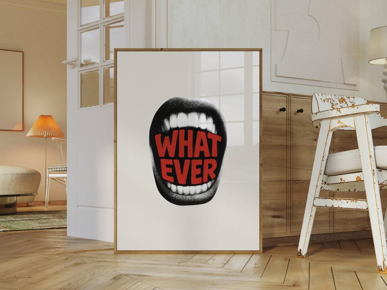 Y2K Fashion Collage Print: Edgy Feminist Dorm Art (Digital Download)