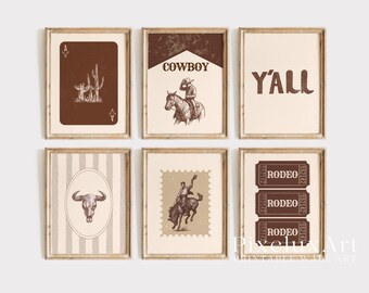 Western Wall Art Set of 18 – Vintage Cowboy Rodeo Printable Decor | Southwestern Farmhouse Wild West Texas Country Style Print, image 5