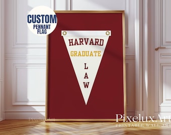 Bandera de graduación personalizada/Bandera vintage personalizada, decoración moderna para dormitorio, regalo imprimible para personas mayores, collage retro de pared para regalar.