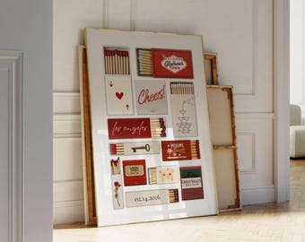 Red Matchbook Canva Template • DIY Custom Matches Poster • Personalized Matchbox Digital Download • Editable Matchbook Blank Art for Gift, image 8
