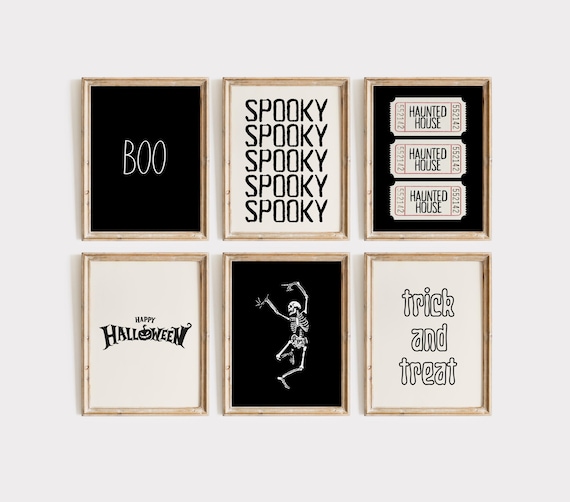 Halloween Wall Art Set of 6