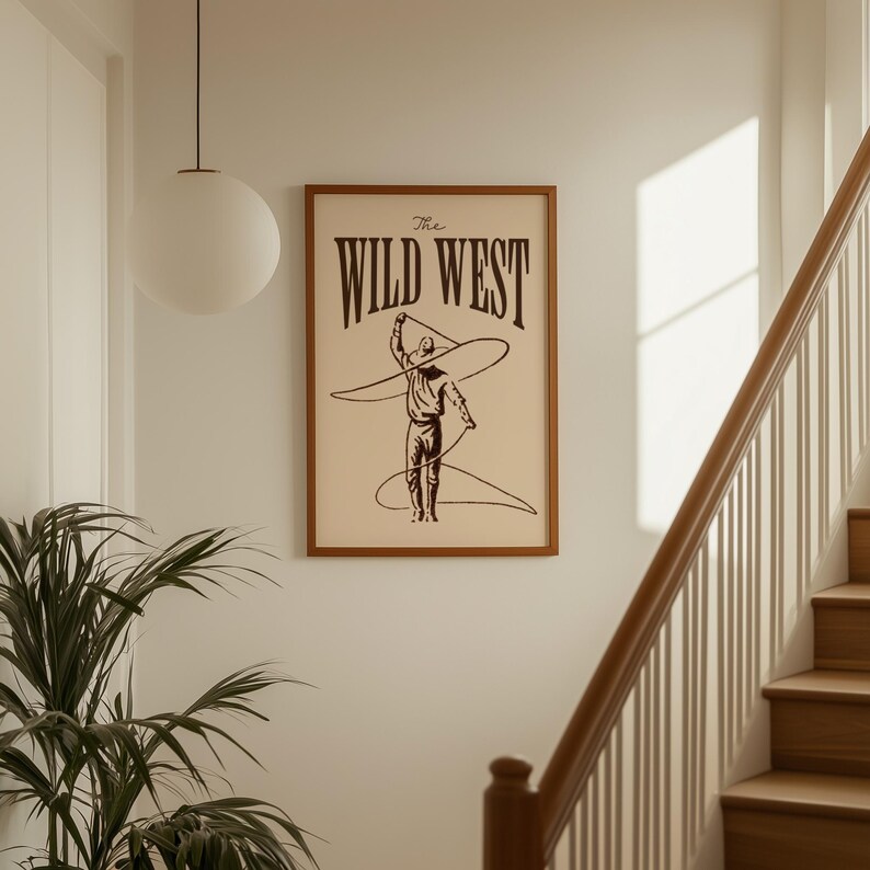 Wild West Cowboy Print