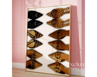 Cheetah Heels Poster, Leopard Heels Wall Art, High Heel Shoes Print, Fashion Wall Art, Y2K Chic Glam Leopard Print, image 6