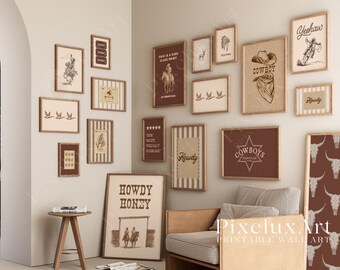 130+ Western Wild West Gallery Wall Set – Cowboy Nursery Boys Decor, Yeehaw Rodeo Prints, Horseshoe Ranch Art, Country Farmhouse Bundle, image 4