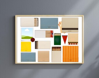 Horizontal Custom Matchbook Art Template - DIY Canva Matchbook Template, Matchbook Blank for Custom Matching Gift, Custom Matchbox Art Print, image 9
