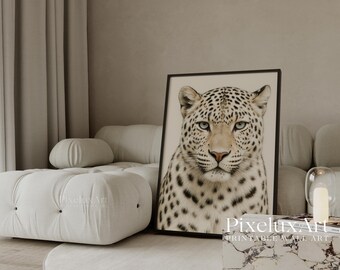 Leopard Wall Art Set, Cheetah Fashion Poster Set of 3, Animal Print Heels & 8 Ball Decor, Modern Glam Printable Gallery Wall, image 7